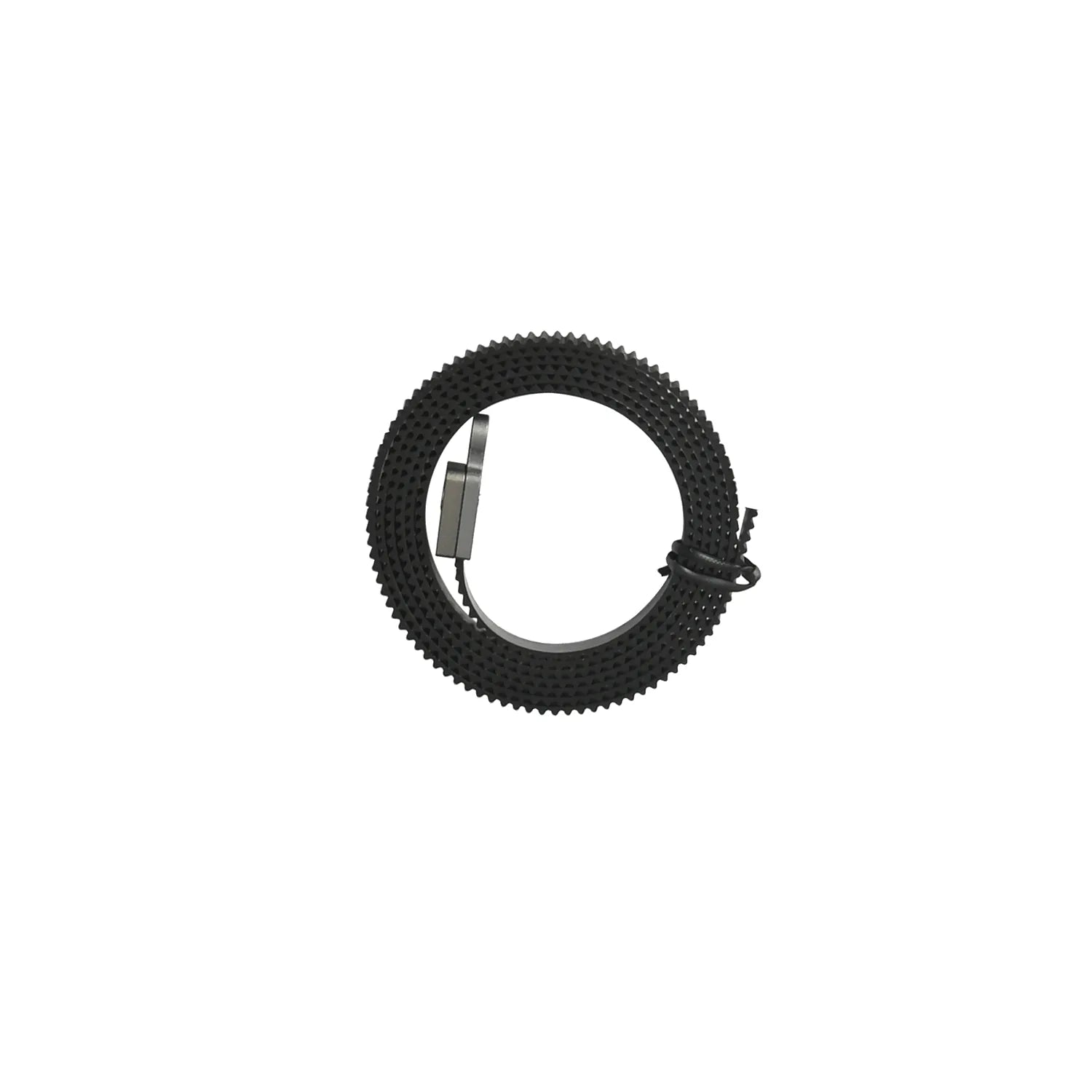 Replacement motorized slider belt, black toothed ring with inner metal section